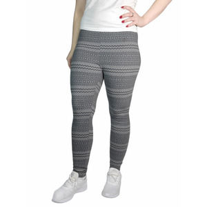 Old Navy Fair Nordic Isle Gray White Comfy Soft Pajama Fitted Leggings Sz M